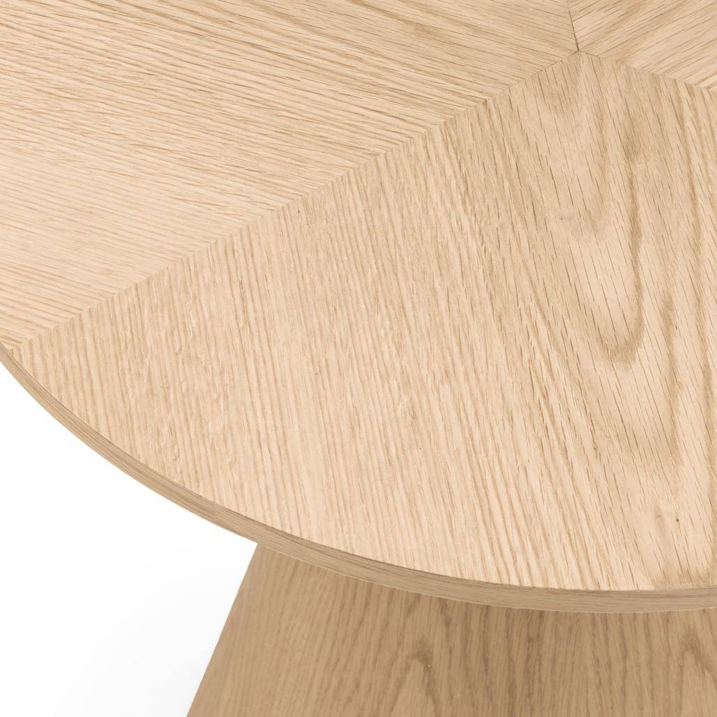 Tavolino laterale ORB, 60 cm, rotondo, quercia