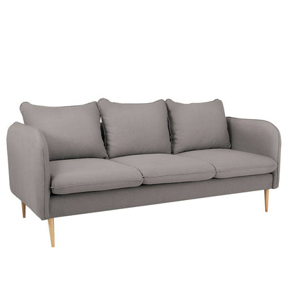Sofa POSH WOOD 3-Sitzer - Stahl, Naturholz