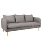 Posh Wood 3-seater sofa - Steel, natural wood
