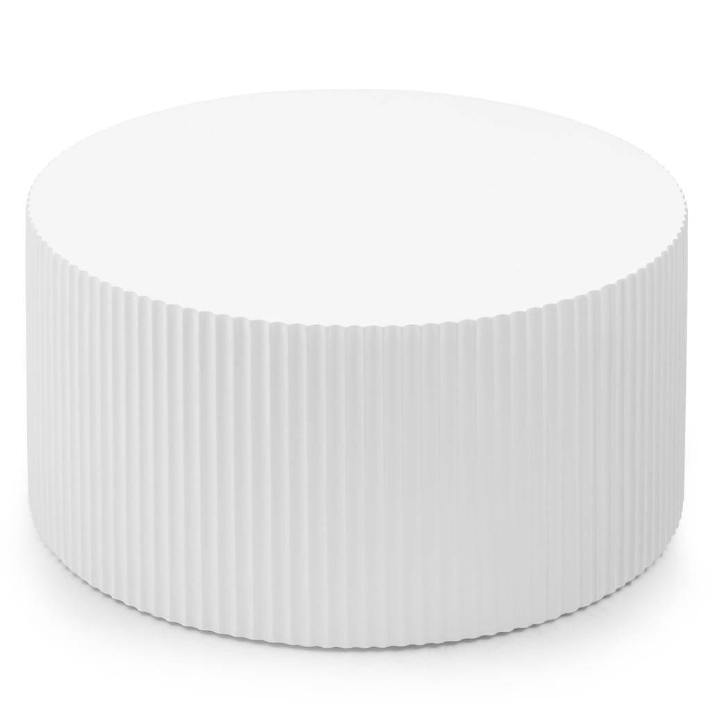 Set tavolini da caffè ZOE rigato bianco