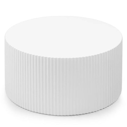 Set tavolini da caffè ZOE rigato bianco