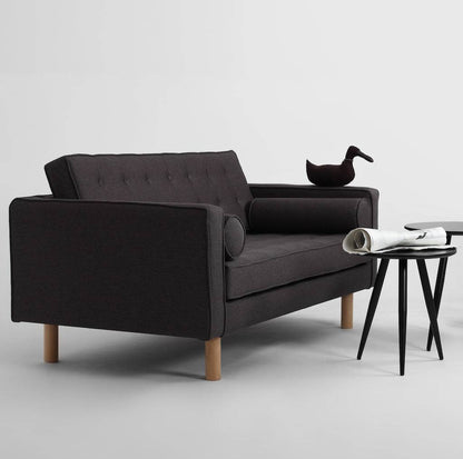 Schlafsofa 2-Sitzer TOPIC WOOD Anthrazit Natur