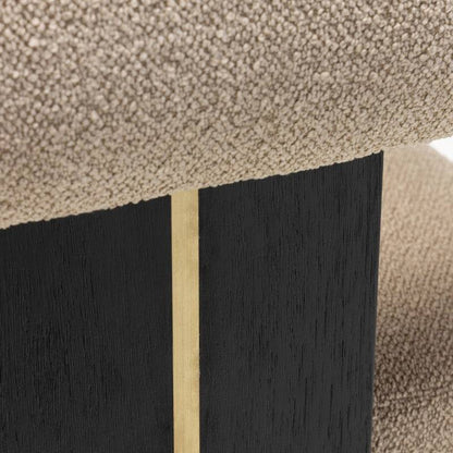 Sedia imbottita MARGARET Beige/Nero