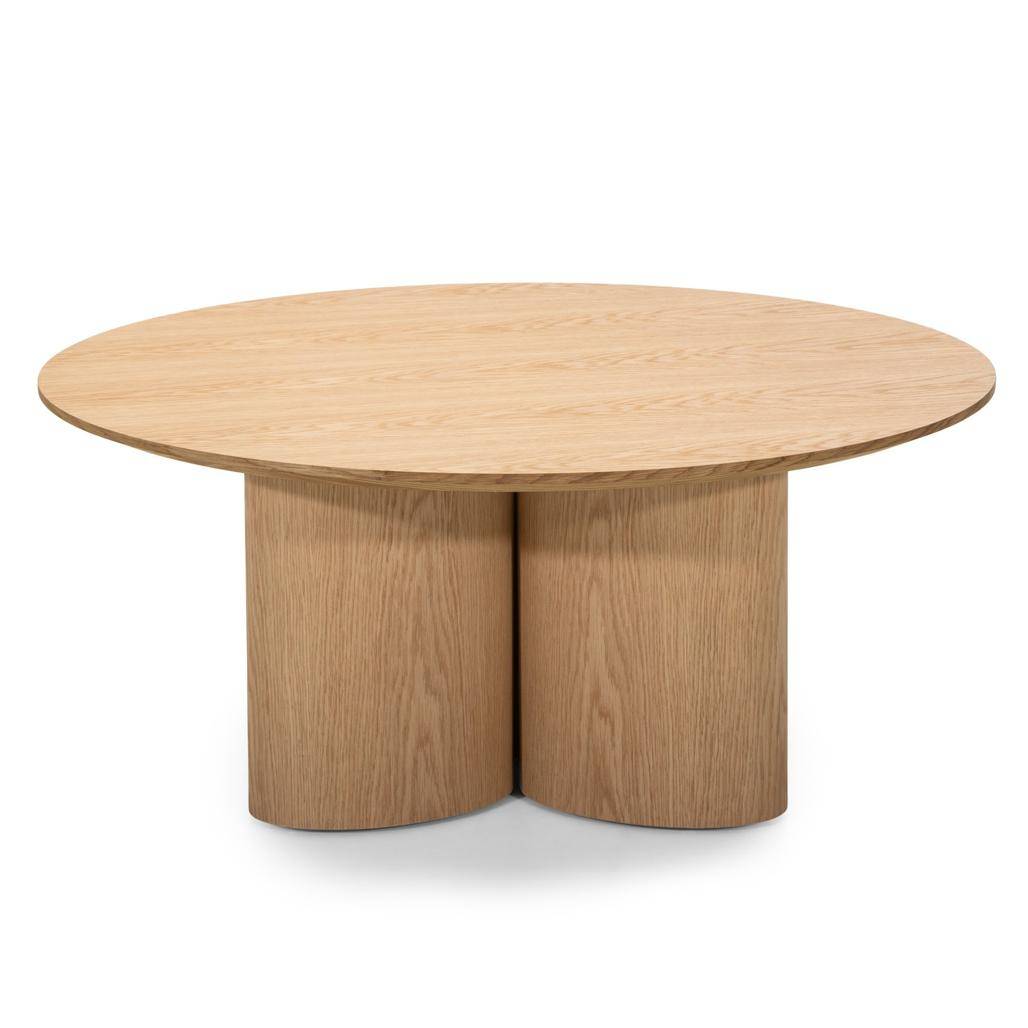 Couchtisch NAORA, rund, 100 cm, Wildeiche Natur