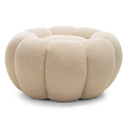 Pouf PERLE, beige, bouclé