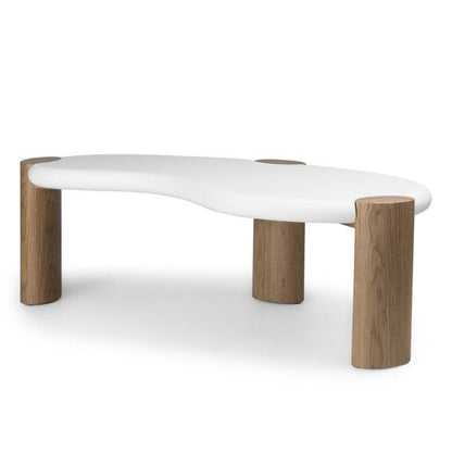 Tisch OBUO 125 cm Weiß Nussbaum