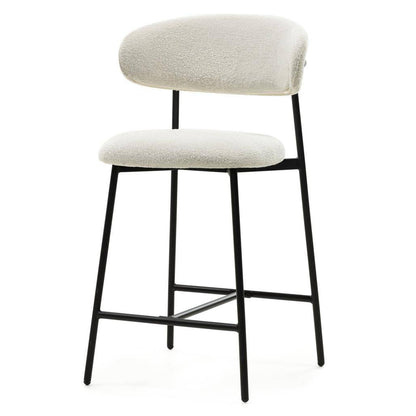 Barhocker LORO Creme mit Rückenlehne