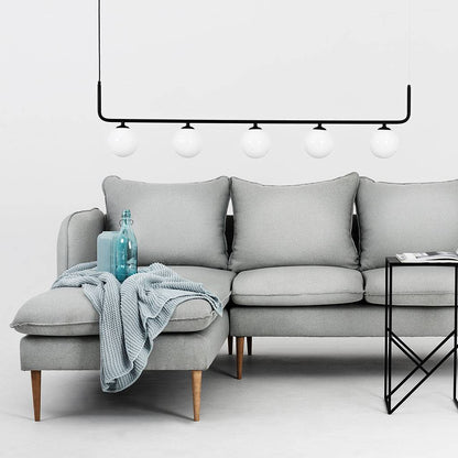 Ecksofa POSH L WOOD Platin