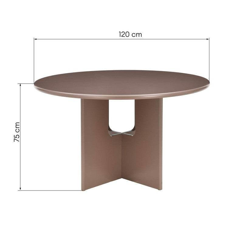 Tavolo da pranzo HOLL, 120 cm rotondo, marrone