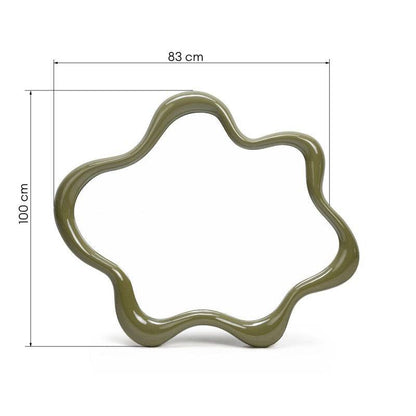 Specchio IZZY sospeso, forma irregolare, verde chiaro