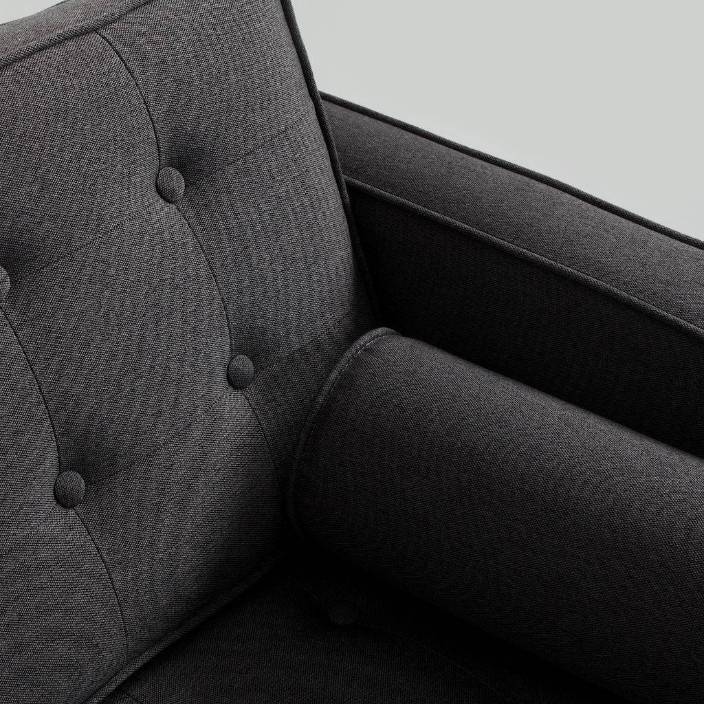 Schlafsofa 2-Sitzer TOPIC WOOD Anthrazit Natur