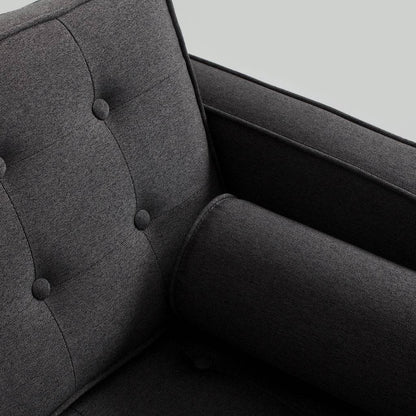 Schlafsofa 2-Sitzer TOPIC WOOD Anthrazit Natur