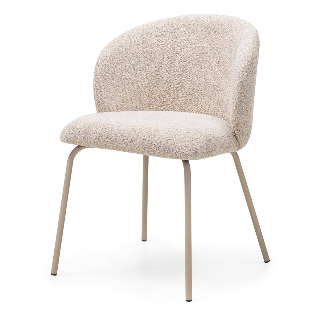 Sedia da pranzo LUEUR, beige, gambe beige
