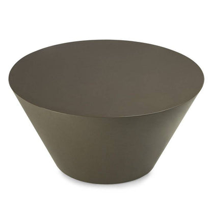 Beistelltisch ELISSA Ø80 cm, graugrün, glänzend