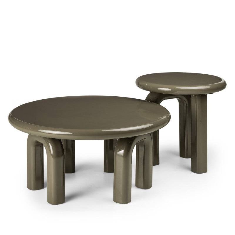 Tavolino laterale FLIM 50 cm, verde/grigio