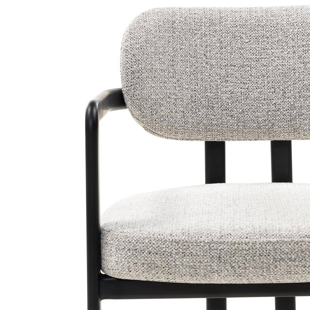 Polsterstuhl FLAIRE, Grau-Beige und Schwarz
