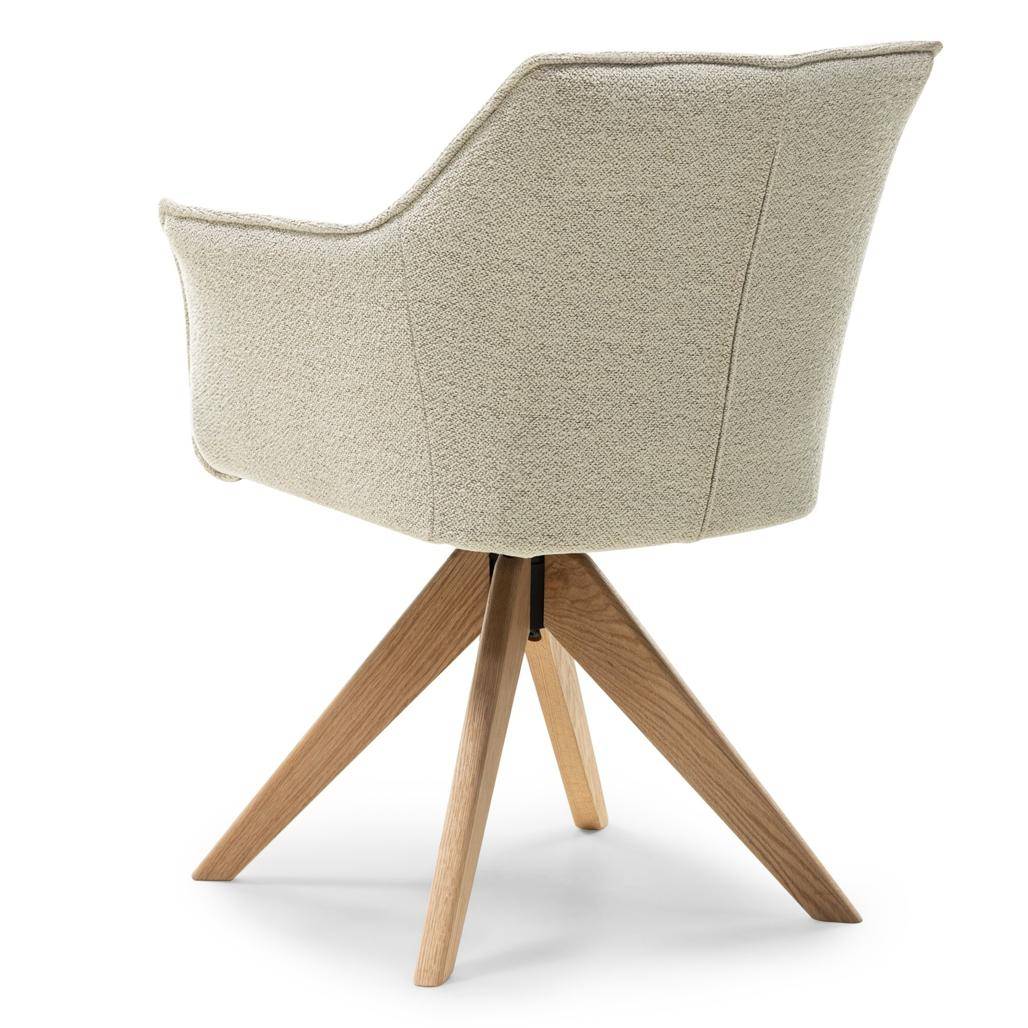 Drehstuhl MANER, Creme, Eiche