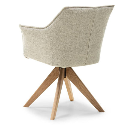 Drehstuhl MANER, Creme, Eiche
