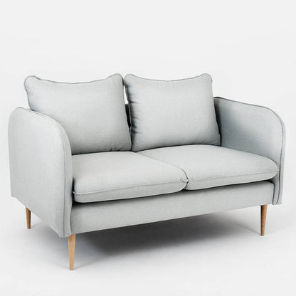 Sofa POSH WOOD 2-Sitzer - Platin, Natur