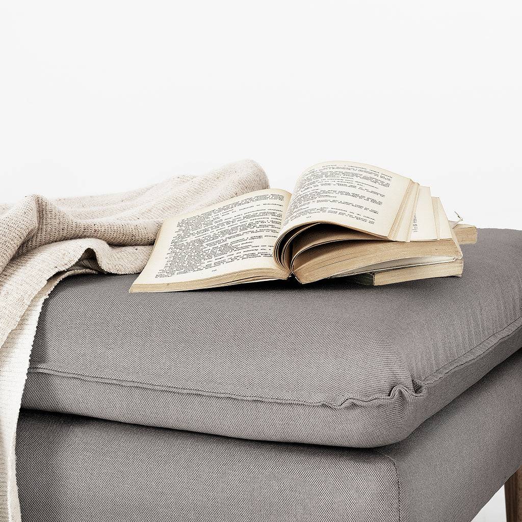 Pouf POSH WOOD – Stahl, Naturholz