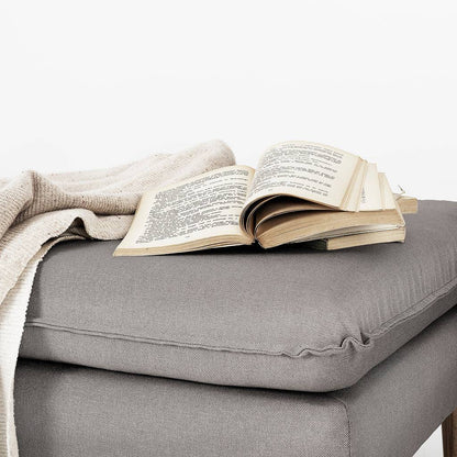 Pouf POSH WOOD – Stahl, Naturholz