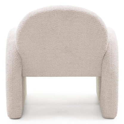 Poltrona Relax JADA, Beige Chiaro, Forma Arrotondata