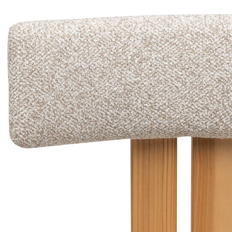 Stuhl MARTIN beige-cremefarben Naturholz