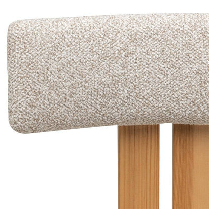 Stuhl MARTIN beige-cremefarben Naturholz