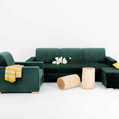 Divano letto STABLE 3 posti - avocado, naturale