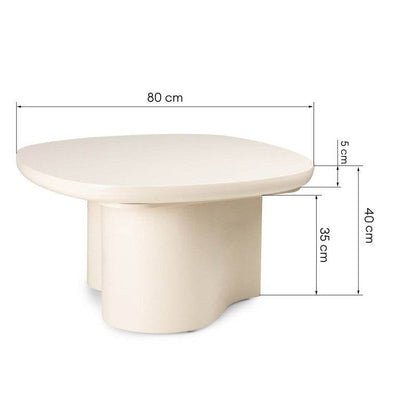 Tavolo PUREL 80 cm Beige Chiaro Lucido