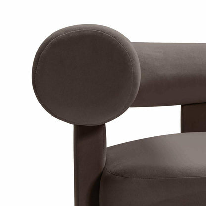 Poltrona ATYPIQUE, marrone, velluto
