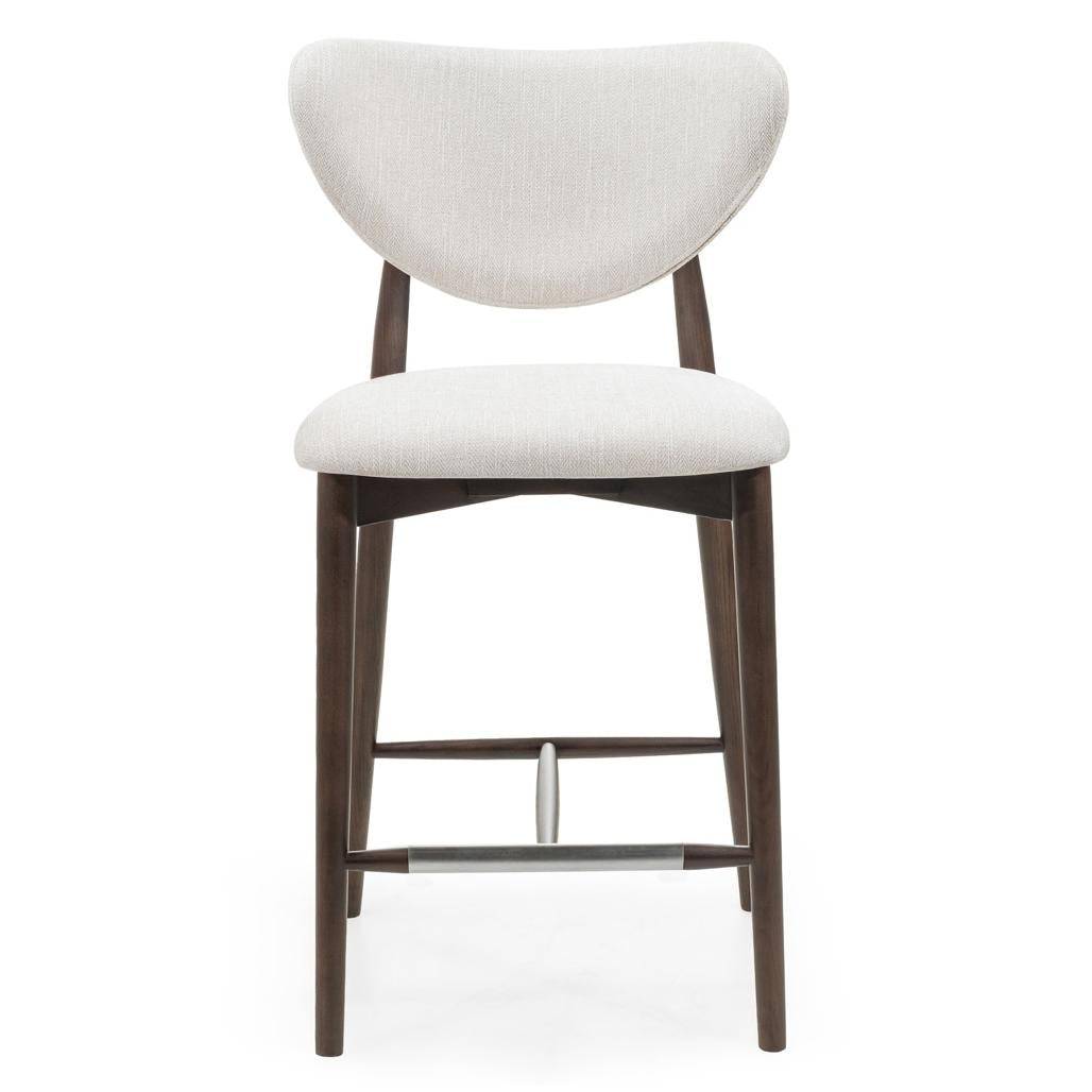 Esszimmerhocker JULIETTE Beige/Nussbaum