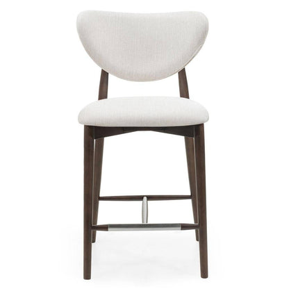 Esszimmerhocker JULIETTE Beige/Nussbaum