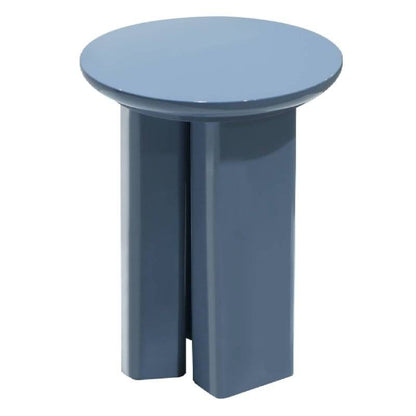 Tavolino RIEB 40 cm, blu polveroso, lucido