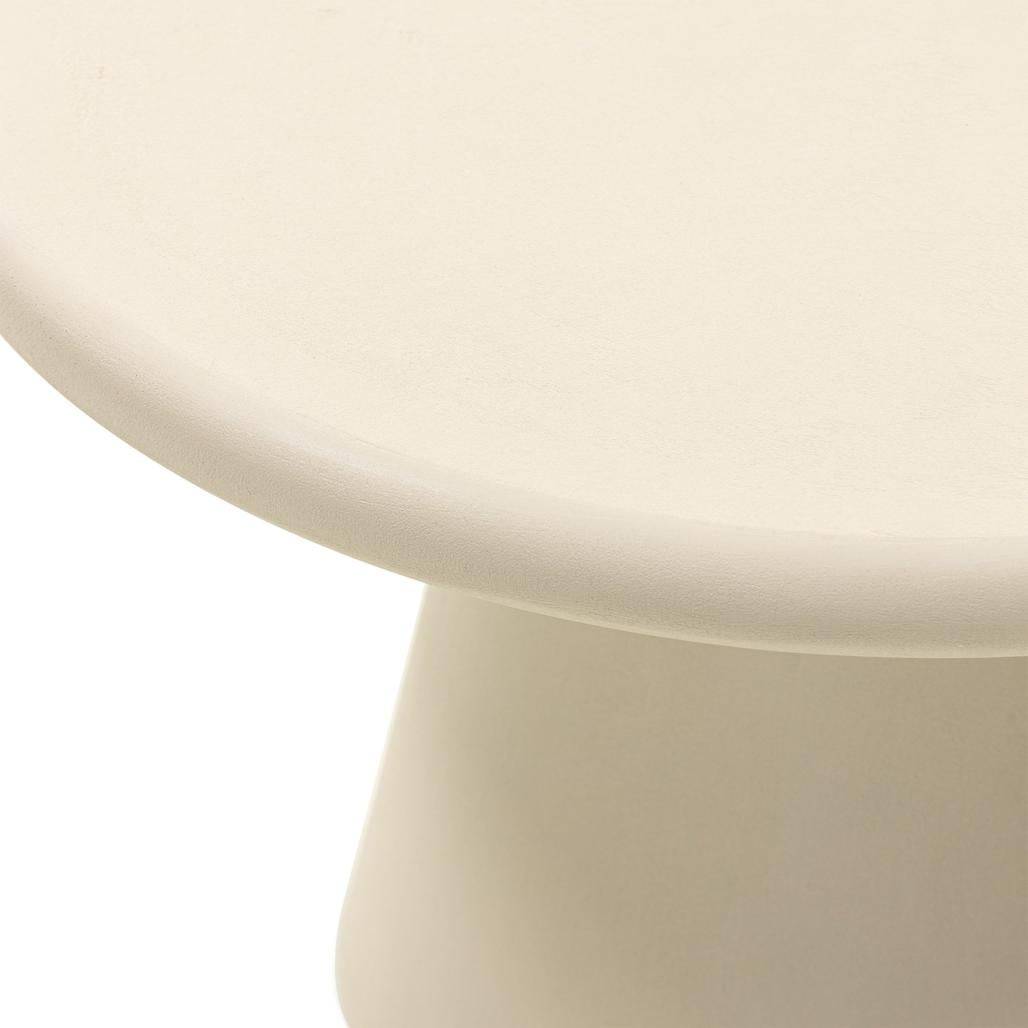 Tavolino da caffè MESTRE 60 cm, rotondo, beige, microcemento