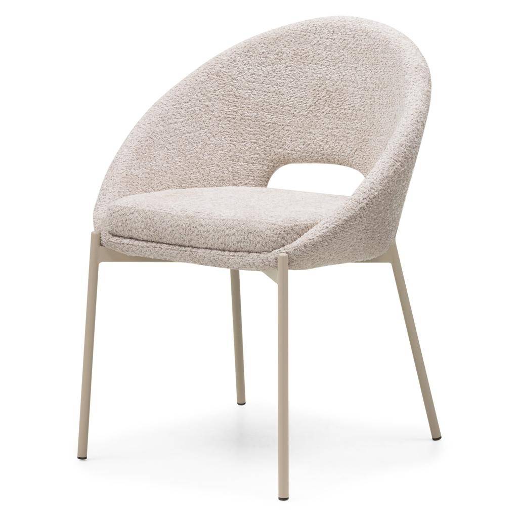 Stuhl DEAN, beige Bouclé