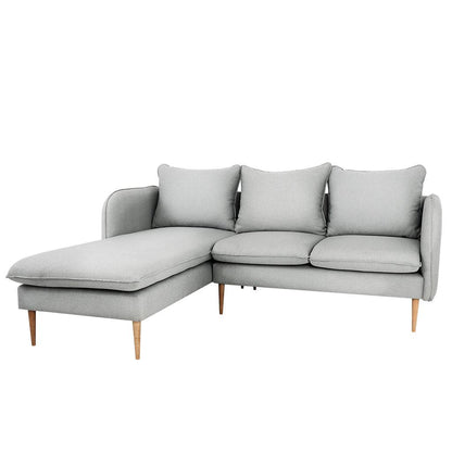 Ecksofa POSH L WOOD Platin