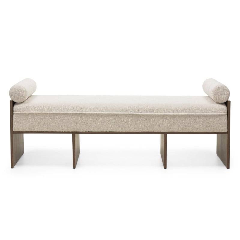 Panchetta FOPPO Bouclé Beige Chiaro, Noce Wisconsin