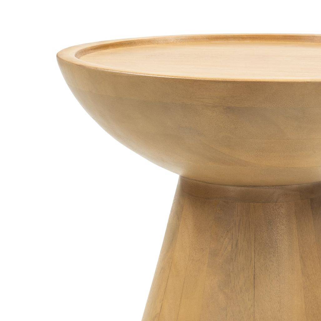 Tavolino Laterale TURI Legno Mango Rotondo 40 cm