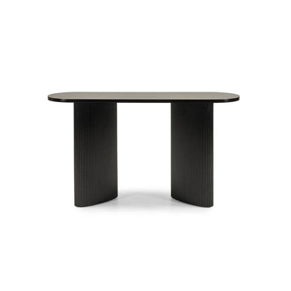 Scrivania/Console 140 cm ALREQUIN, nero, con listelli