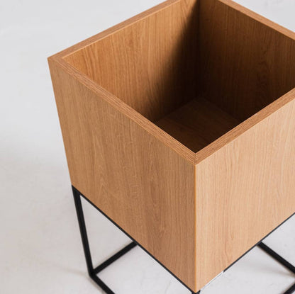 Vaso Flowerpot PALMUS METAL 60x35x35 - Naturale e Nero