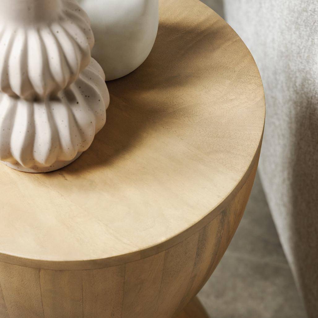Tavolino Laterale HORSA 35 cm, Legno di Mango