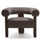 Armchair ATYPIQUE, brown, velvet