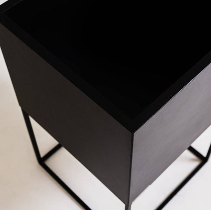 Pflanzkübel PALMUS METAL 100x35x35 - schwarz