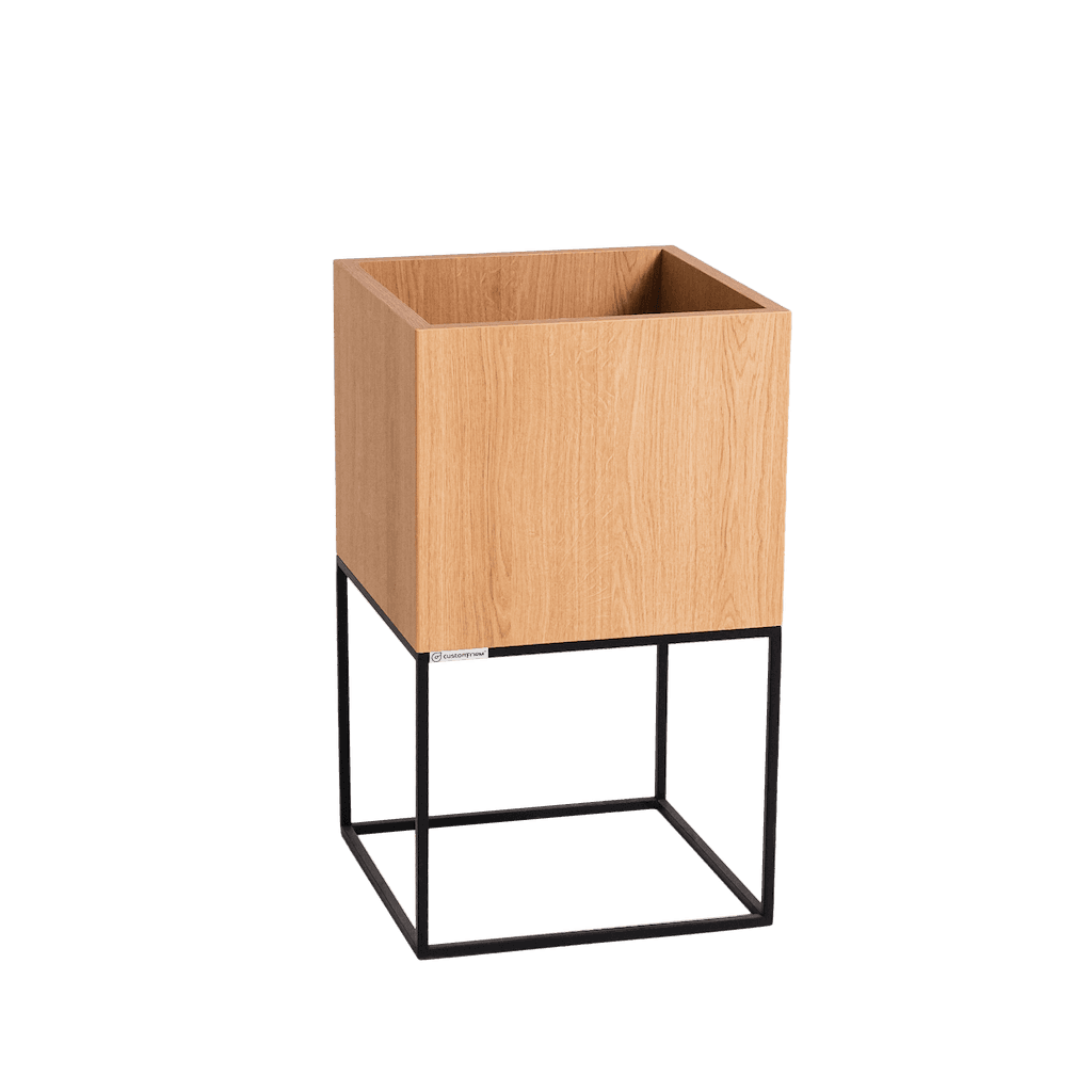 Vaso Flowerpot PALMUS METAL 60x35x35 - Naturale e Nero