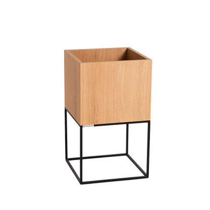 Vaso Flowerpot PALMUS METAL 60x35x35 - Naturale e Nero