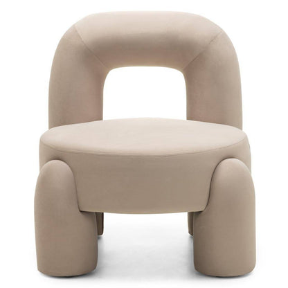 Loungesessel LUCCA hellbeige Samt