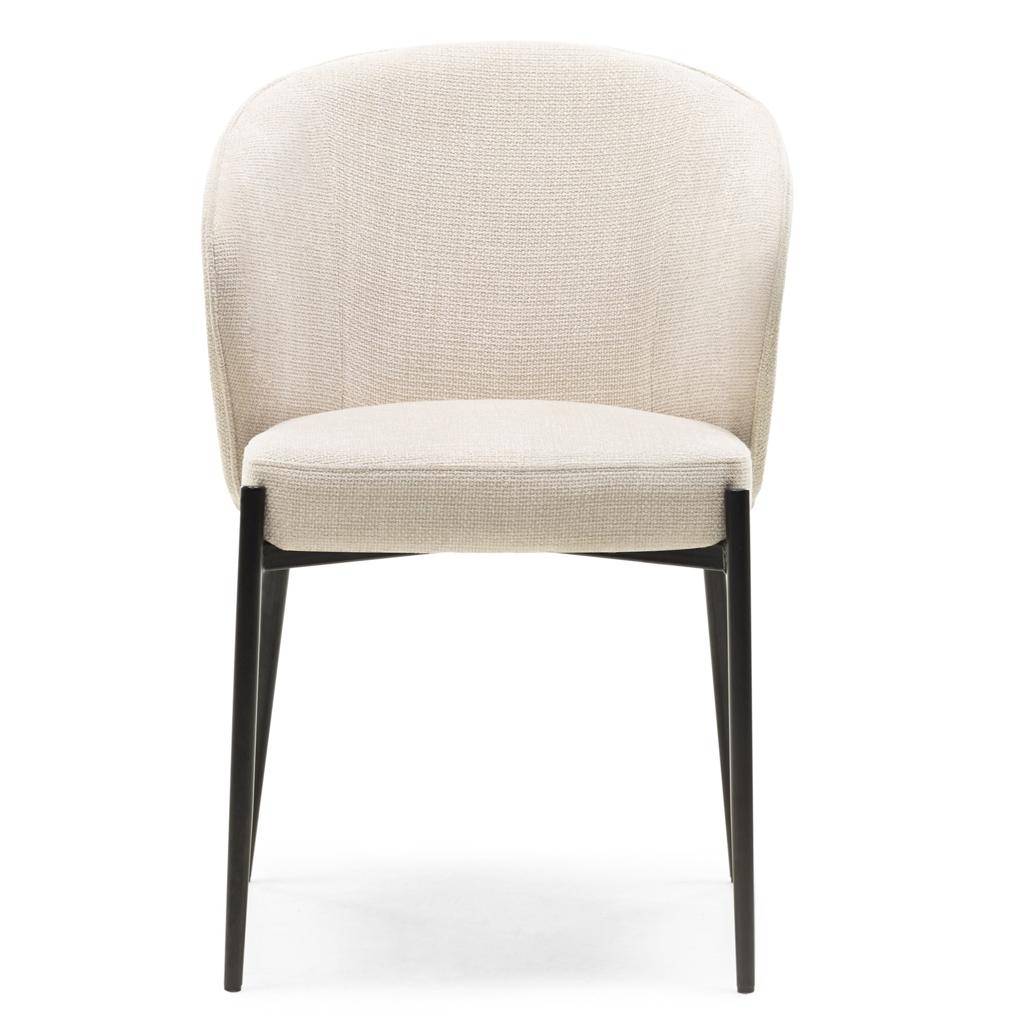 Esszimmerstuhl GUSTO, hellbeige, schwarze Beine
