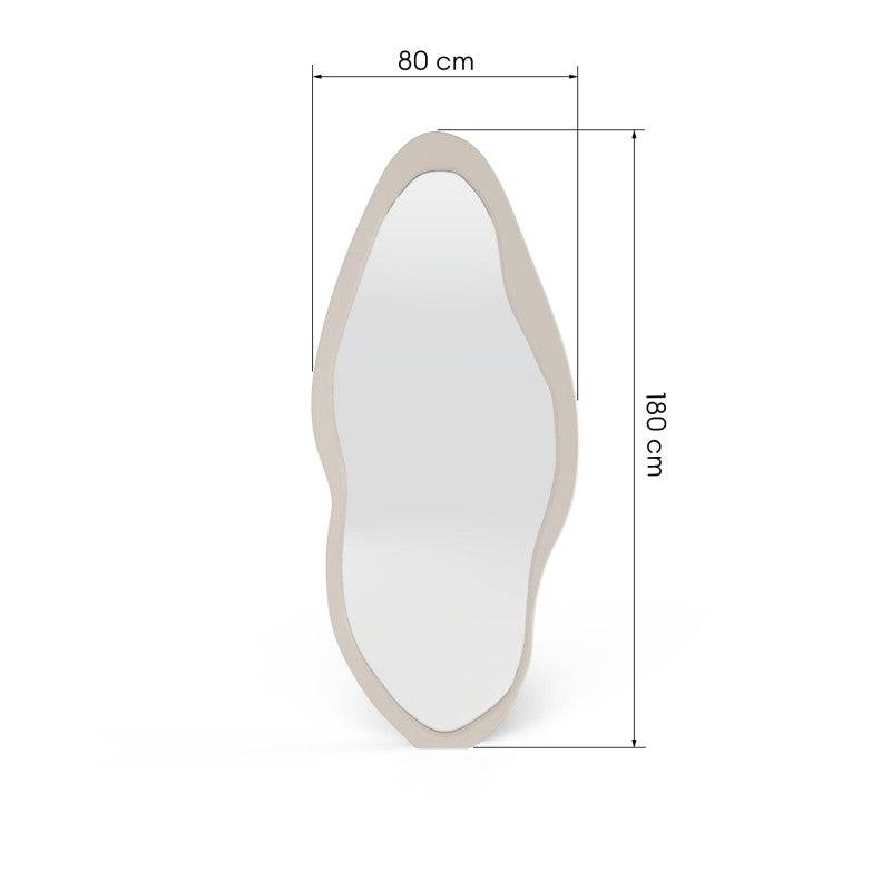 Specchio MARIMAR 180x80 cm, forma irregolare, beige chiaro