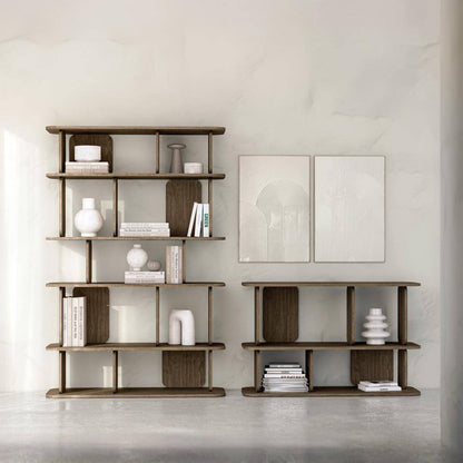 Scaffale basso arrotondato SALA, marrone espresso